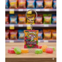 Брелок міні для ключів дитячий 2,5 см акрил їжа Warheads іграшка антистрес підвіска на ключі, на сумку