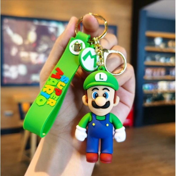 Брелок Супер Маріо Луїджі Super Mario Luigi зелений капелюх фігурка іграшка для ключів, рюкзака, сумки 7 см