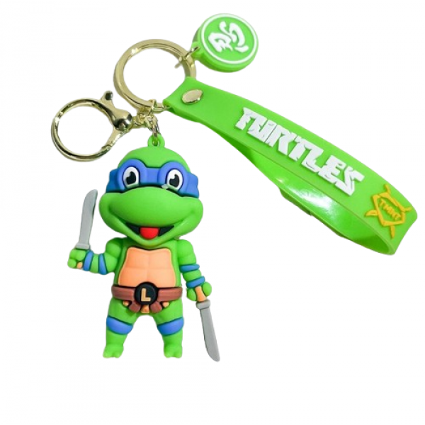 Брелок Черепашки ніндзя Леонардо Ninja Turtles Leonardo дитячий брелок на рюкзак, ключі 6,5 см