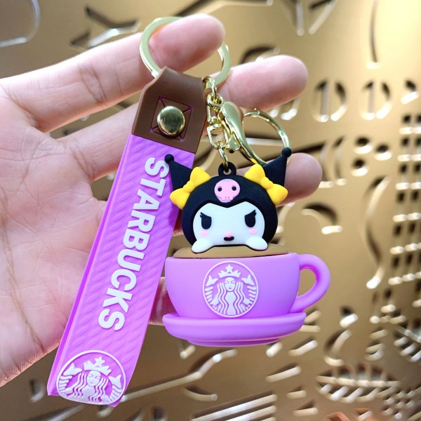 Брелок Куромі Kuromi на ключі, на сумку фігурка аніме геншин манга Starbucks Старбакс 5.5 см