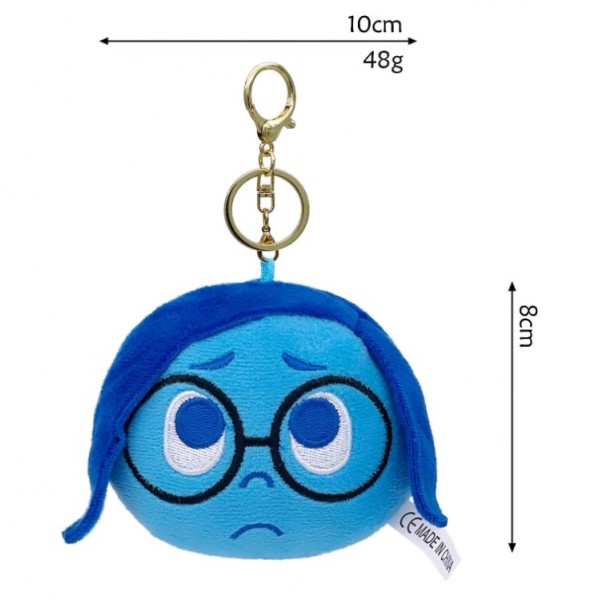 Брелок Думками навиворіт плюшевий Inside Out Сум інсайд фігурка іграшка для ключів, рюкзака, сумки 8 см