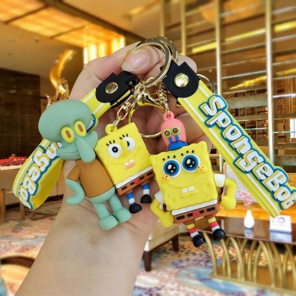 Брелок Губка боб і Сквідвард SpongeBob Спанч Боб фігурка іграшка для ключів, рюкзака, сумки 5,5 см