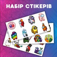 Стікери Амонг Ас Серед нас Among Us стікерпак наклейки набір наклейок 48 шт