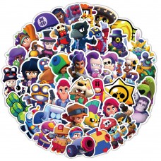 Бравл старс стикеры наклейки Brawl Stars аксессуары набор наклеек стикерпак 50 шт