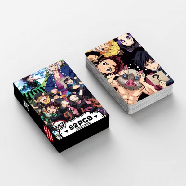 Набор карточек Клинок, рассекающий демонов фотокартки карты наклейки Demon slayer Kimetsu no Yaiba набор 92 шт