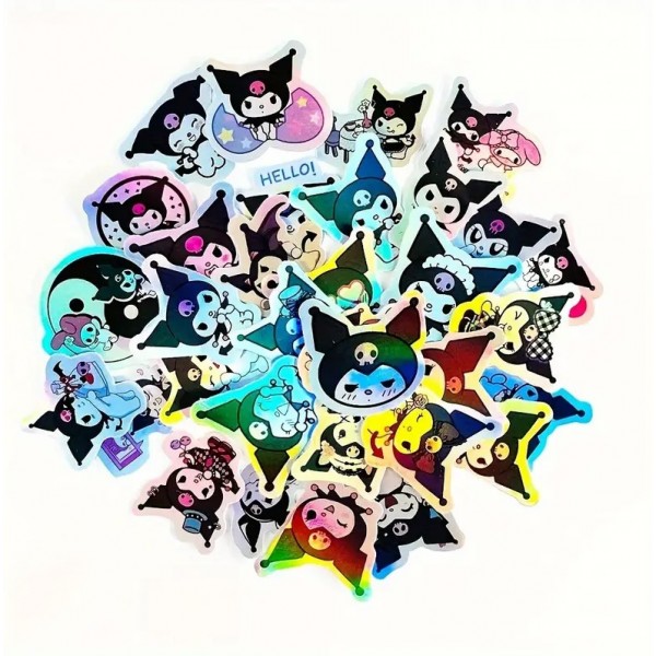 Наклейки Куромs Kuromi стікери стікерпак набір наклейок 50 шт