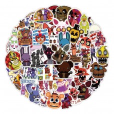 Стикеры Фредди 50 шт: Five Nights at Freddy's, ФНАФ, стикерпак, 5 ночей с фредди
