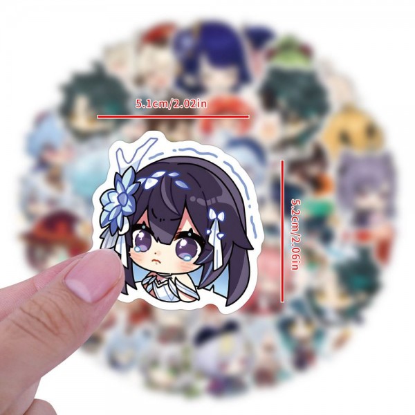 Стікери Геншин Імпакт Genshin Impact стікерпак наклейки набір наклейок 62 шт