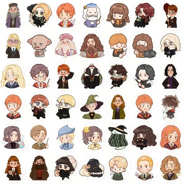 Стікери Гаррі Поттер Harry Potter стікерпак наклейки набір наклейок 48 шт