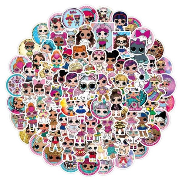 Стікери Лол Сюрпрайз лялька LOL стікерпак наклейки набір набір наклейок 50 шт