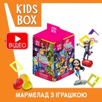 Девчонки-супергерои Кидс бокс Супердевочки DC Super Hero Girls игрушка с мармеладом в коробочке, 1 шт