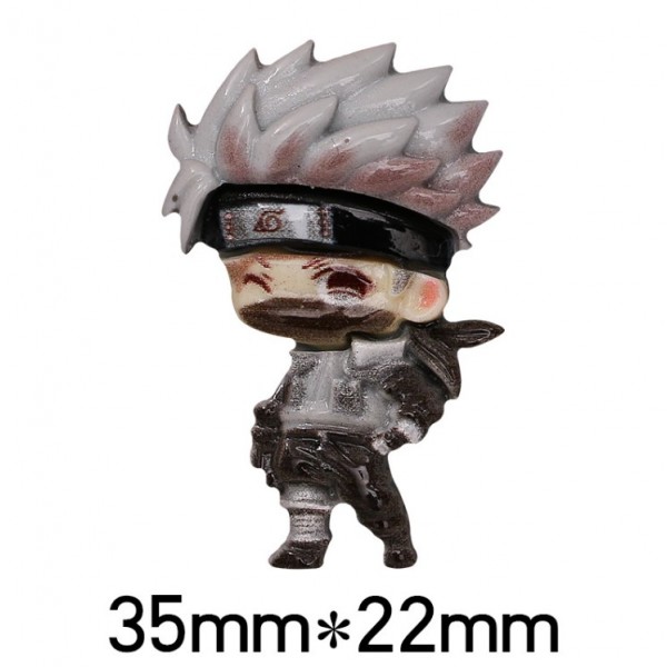 Стикеры Наруто 3D Наруто Naruto Саске Какаши Хината Сакура аксессуары изделия из смолы 3,5 см 6 шт