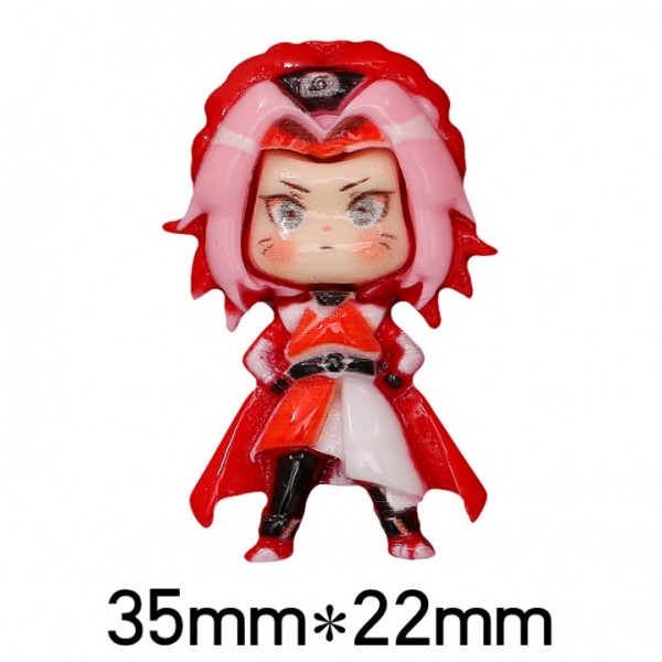 Стикеры Наруто 3D Наруто Naruto Саске Какаши Хината Сакура аксессуары изделия из смолы 3,5 см 6 шт