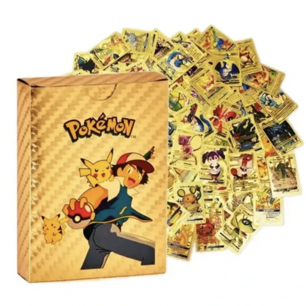 Карти покемон золоті Pokemon 55 шт набір фотокартки
