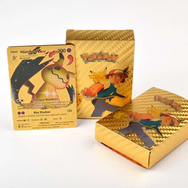 Карти покемон золоті Pokemon 55 шт набір фотокартки