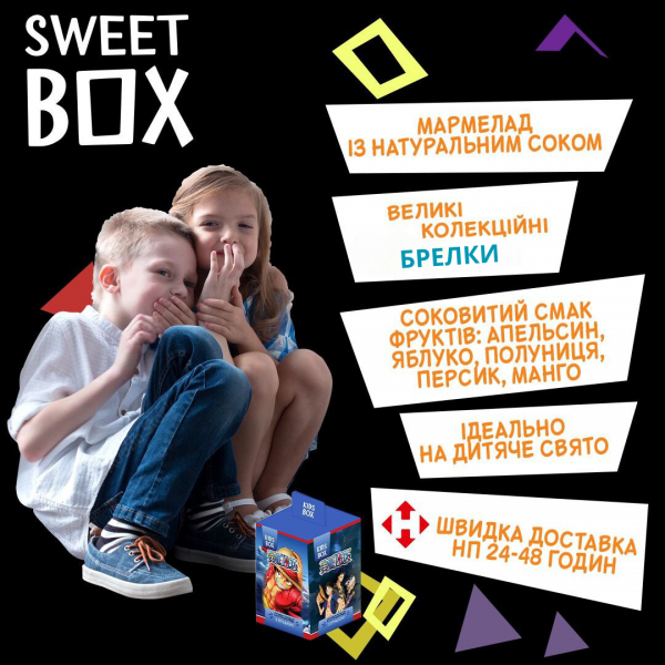 Ван піс Кідс бокс One piece брелок з мармеладом у коробочці, 1 шт