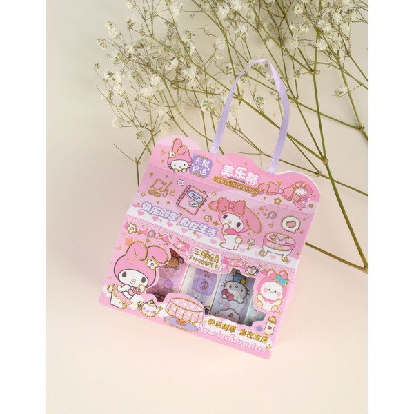 Стікери Мелоді My Melody Sanrio аніме стікерпак наклейки набір наклейок 5 стрічок