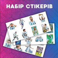 Стікери Мессі Messi футбол стікерпак наклейки набір наклейок 48 шт