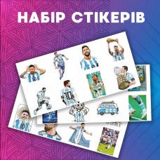 Стикеры Месси Messi футбол стикерпак наклейки набор наклейок 48 шт