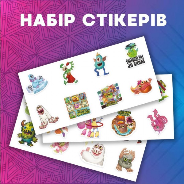 Стикеры Поющие монстры My Singing Monsters стикерпак наклейки набор наклейок 48 шт