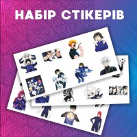 Стікери Синя в'язниця Блю Лок Blue Lock стікерпак наклейки набір наклейок 48 шт