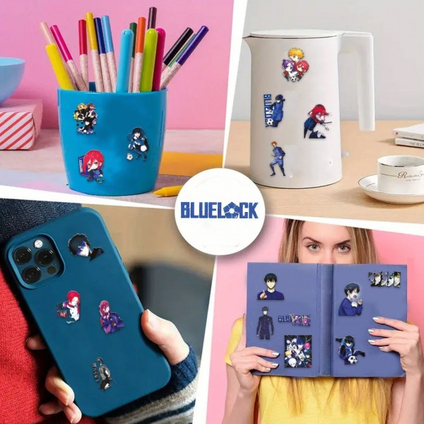 Стікери Синя в'язниця Блю Лок Blue Lock стікерпак наклейки набір наклейок 48 шт