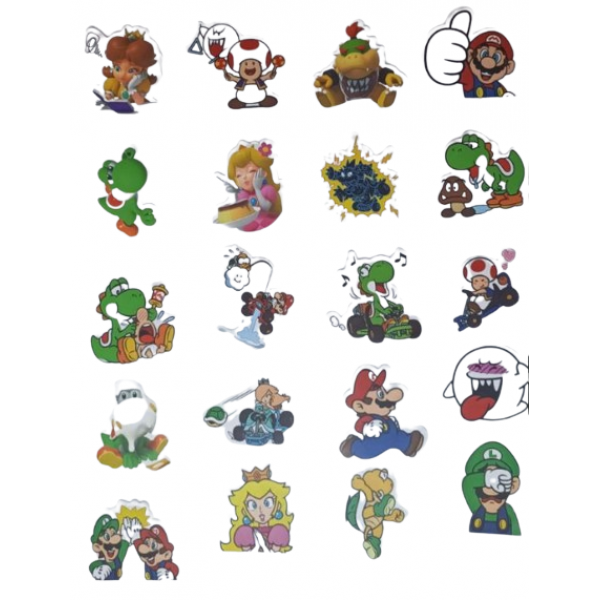 Стікери Супер Маріо Super Mario стікерпак наклейки набір наклейок 50 шт