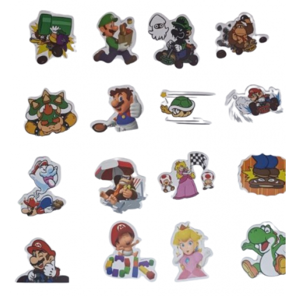 Стікери Супер Маріо Super Mario стікерпак наклейки набір наклейок 50 шт