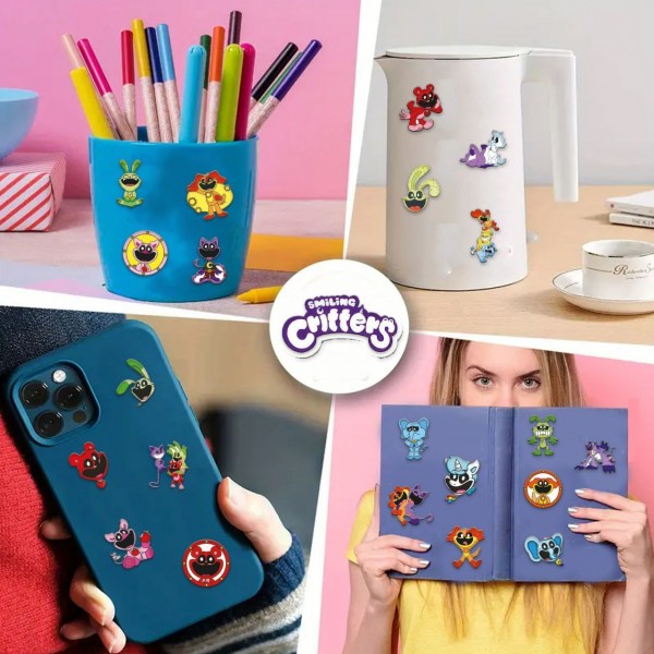 Стікери Усміхнені звірі Smiling Critters Poppy Playtime стікерпак наклейки набір наклейок 48 шт