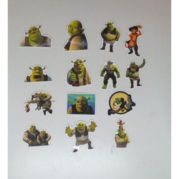 Стікери Шрек Shrek стікерпак наклейки набір наклейок 62 шт