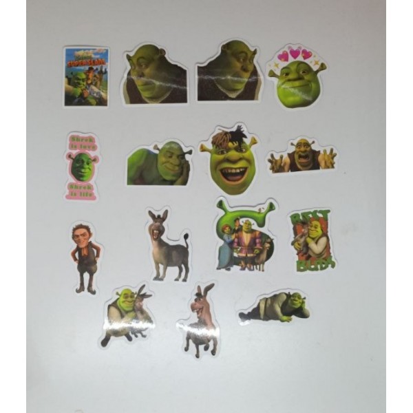 Стікери Шрек Shrek стікерпак наклейки набір наклейок 62 шт