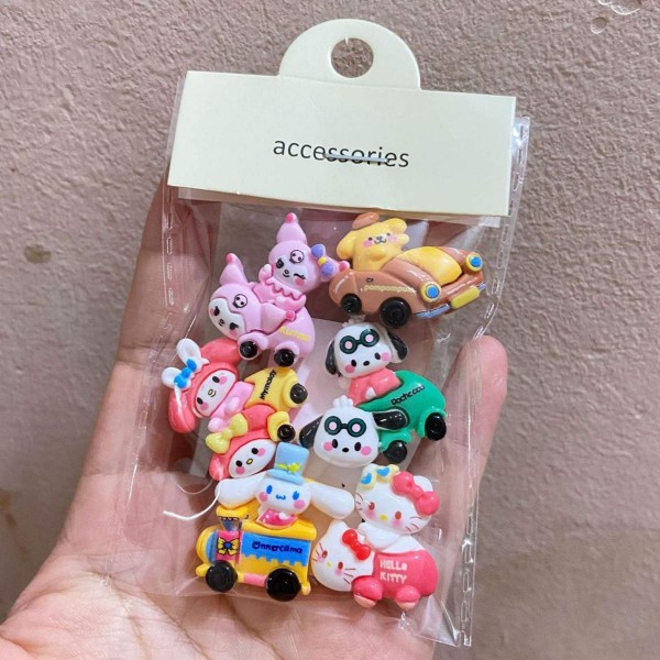 Наклейки Хелло Кітті Hello Kitty Привіт Кітті 3D для дітей 6 шт упаковка