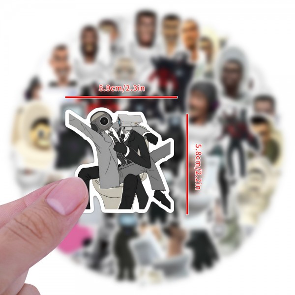 Стікери Скібіді Туалет skibidi toilet стікерпак наклейки набір наклейок 50 шт