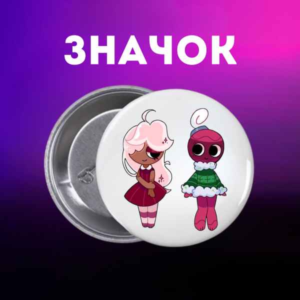 Значок У Світі Денді Roblox Dandy's World на шпильці на рюкзак 44 мм 1 шт