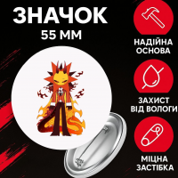 Значок У Світі Денді Roblox Dandy's World на шпильці на рюкзак 55 мм 1 шт