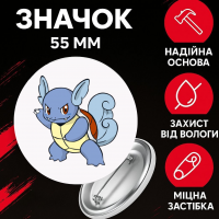 Значек Покемон Pokemon на булавке на рюкзак 55 мм 1 шт