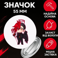 Значок Застряг удома Гомстак Хоумстак Homestuck на шпильці на рюкзак 55 мм 1 шт