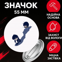 Значок Тільки я візьму новий рівень соловелінг Solo Leveling на шпильці на рюкзак 55 мм 1 шт