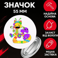 Значок У Світі Денді Roblox Dandy's World на шпильці на рюкзак 55 мм 1 шт