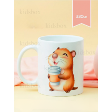 Кружка капібара з принтом керамічна чашка capybara 330 мл