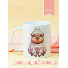 Кружка капібара з принтом керамічна чашка capybara 330 мл