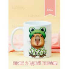 Кружка капібара з принтом керамічна чашка capybara 330 мл