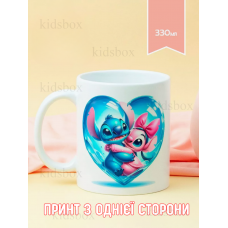 Кружка Ліло і Стіч з принтом керамічна чашка Lilo and Stitch 330 мл