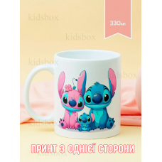 Кружка Ліло і Стіч з принтом керамічна чашка Lilo and Stitch 330 мл