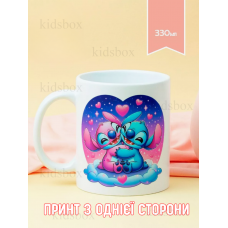 Кружка Ліло і Стіч з принтом керамічна чашка Lilo and Stitch 330 мл