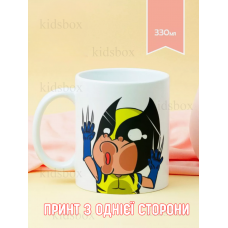 Кружка Росомаха з принтом керамічна чашка Марвел Люди Ікс X-Men Wolverine 330 мл