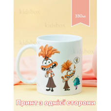 Кружка Думками навиворіт Головоломка з принтом керамічна чашка Inside Out 330 мл