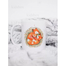 Кружка Лис з принтом керамічна чашка 330 мл