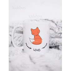 Кружка Лис з принтом керамічна чашка 330 мл