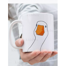 Кружка Гусь з принтом керамічна чашка Duck 330 мл